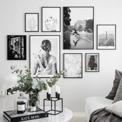 Nordic Poster Black White Canvas Painting Beautiful Photo Wall Art Pictures For Living Room Modern Decorative Prints On The Wall