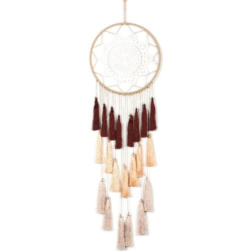 Nordic Style Multicolor Handmade Dreamcatcher with Tassels Simple Hanging Decoration Home Decor