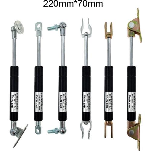 Rod 18*8 Stroke 70mm Gas Spring 50N-500N/5kg-50kg Cupboard Hinges Gas Spring Force lift support 220mm Hole Center Distance