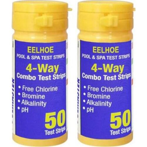 Smart 4-Way Water Test Strips Swimming Pool and Spas Water Test Strip Water Quality PH Total Alkalinity Hardness Test CNIM Hot