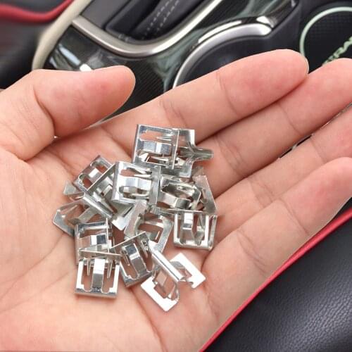 LEEPEE Universal 15Pcs Auto accessories Car Dashboards DVD Car Fasteners Interior Trim Plate Fixed Iron Clip Buckle