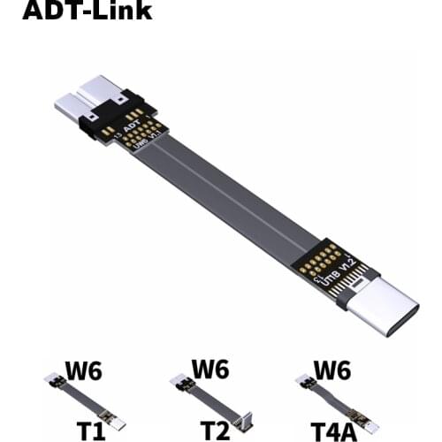 USB 3.0 Micro B To USB 3.1 Type-C Male Up/Down Angle 3.0 Data Sync & Charge Cable Type C USB 3.0 Connector adapter FPC FPV Flat