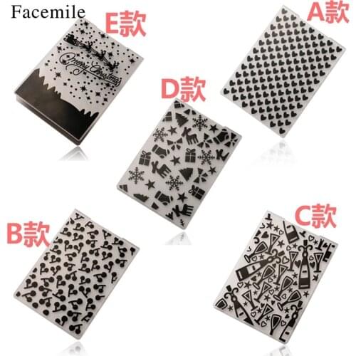 Facemile 1PCS Plastic Embossing Folder For Scrapbooking Irregular Bricks Type Photo Album Card Paper Craft Template Mold Tool