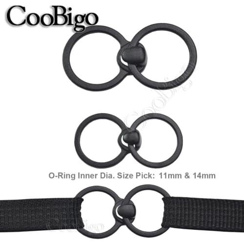 10pcs 11mm 14mm Plastic O Ring Front Clip Bra Buckles Shadow-Shaped Underwear Buckle Intimates Clips Strap Holders DIY Accessory