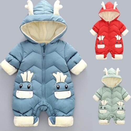 Baby girl boy winter clothes toddler boy girl clothes 2020 newborn baby clothes full warm cotton coat baby onesie romper
