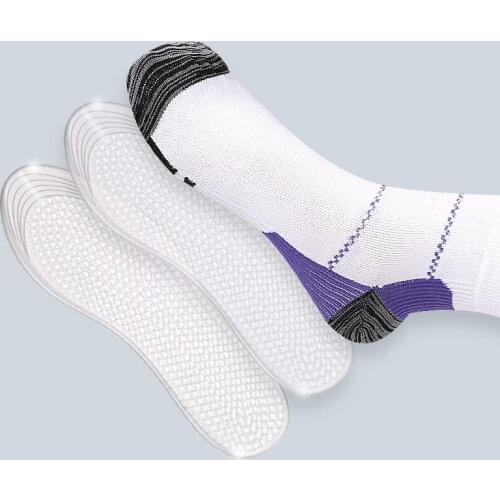 1 Pair Silicone Gel Insoles for Women Shoes Men Fascitis Plantar Foot Massager Insoles for Feet Care Shoe Sole Inserts Gel Pads