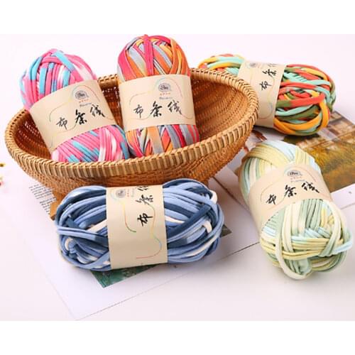 100g Knit Yarn Linha De Croche Lanas Cloth Yarn for Hand Knitting Blanket Cushion 2cm 30m Colorful Yarn