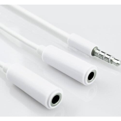 100PCS 3.5mm 1 Male to 2 Female Audio Headphone Splitter Connecter Adapter For Phone Extension Cable Earphone Accessories