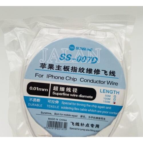 150m 0.01mm SS-007D Superfine Jump Wire for iPhone Chip CPU Motherboard conductor fly wire soldering repair tool