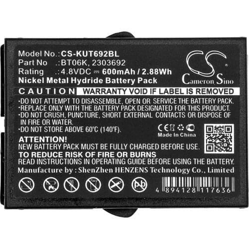 Cameron Sino 600mAh Battery for IKUSI TM70/1,TM70/2,T71,T72 ATEX transmitters,TM70,T70-1,T70-2,TM70 range,ATEX transmitters