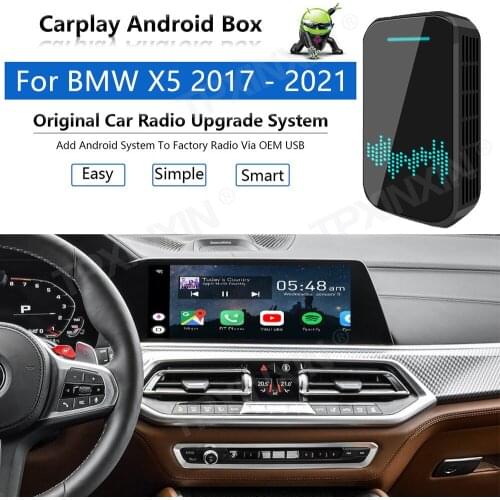 Upgrade Radio Carplay Android Auto Audio For BMW X5 2018-2021 Apple Wireless AI Box Car Multimedia Player GPS Navi unit