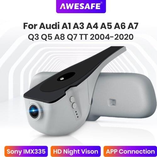 AWESAFE WiFi Dash Cam 4K Car DVR Camera Sony imx335 Video Recorder Registrator For Audi A1 A3 A4 A5 A6 A7 A8 Q3 Q5 Q7 TT