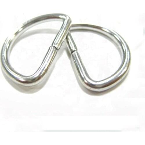 Free Shipping - 1 1/2 Inch Welded D Rings Nickel Plated Pack of 30
