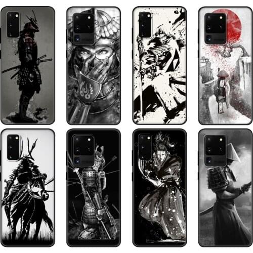 Black tpu Case For Samsung galaxy S20 /S20 PLUS/S20 ultra/S20+ /S20FE back cover Japan The samurai Ninja