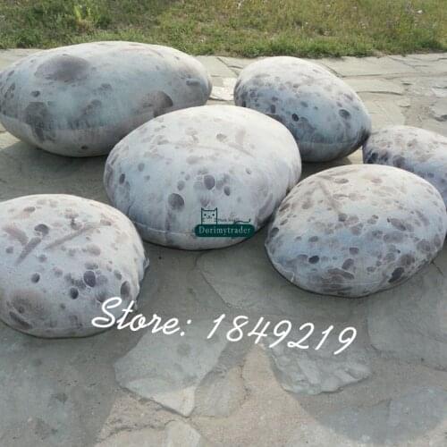 Dorimytrader 6Pcs Fashion European style Giant Pluto Stone Cushion Decoration Natural Cobblestone Pillow Kid Toy DY61082