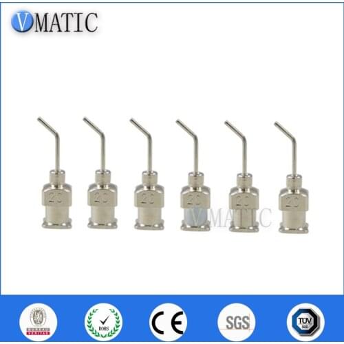 Free Shipping 12Pcs 1/2'' Inch 20G 45 Degree Bent Stainless Steel Dispensing Needle
