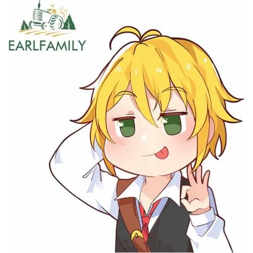 EARLFAMILY 13cm x 11.2cm for Meliodas Chibi Seven Deadly Sins Hentaku RV Car Stickers VAN Scratch-proof Laptop Decal Decoration