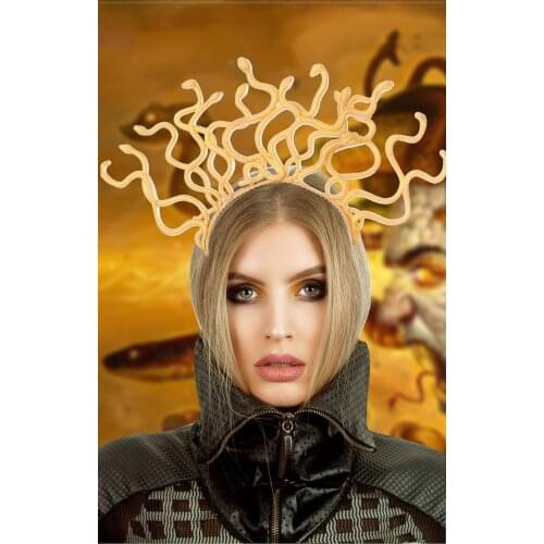 Greek myth Medusa plastic snake-shaped button-head decorative props for masquerade party performance
