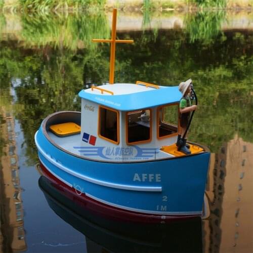 Simulation Q1 tugboat egg boat mini Q boat small tug rescue ship remote control model scale 1:18