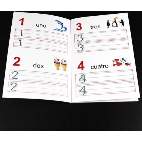 Spanish Reusable Children 3D Copybook For Calligraphy Numbers 123 Handwriting Excercise Learning Math Book Writing For Kids Toys