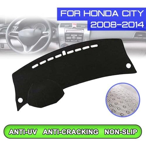 Car Dashboard Mat Anti-dirty Non-slip Dash Cover Mat UV Protection Shade Sticker for Honda CITY 2008 2009 2010 2011 2012-2014