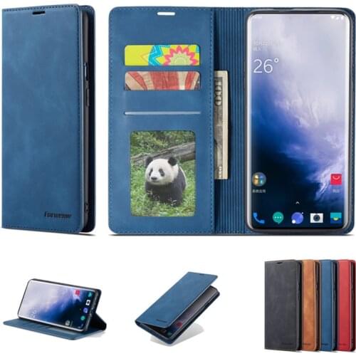 Flip Leather Phone Case for Oneplus 7 Pro Dirt-resistant Leather Flip Wallet Magnetic Cover