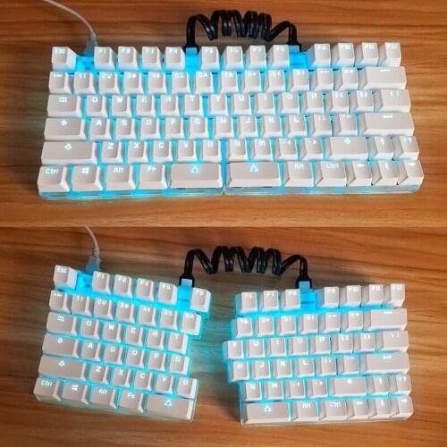 Mechanical Keyboard Full Key Programmable Custom Button Light USB LED Backlight 64Keys Keyboard for Setting