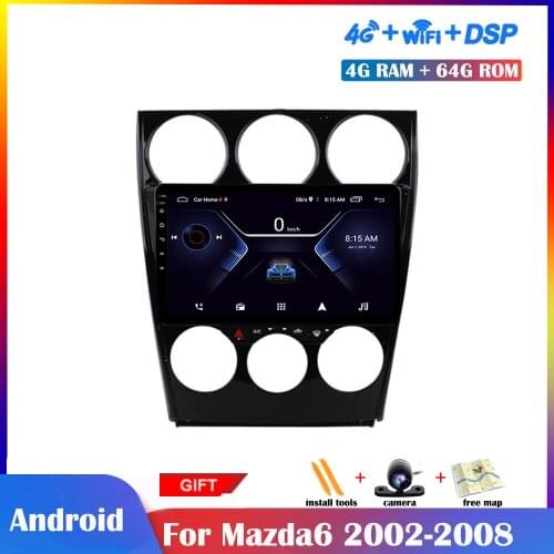 9 inch IPS Screen Android Multimedia Player For Mazda6 2002-2008 Car Radio Stereo GPS Navigation Bluetooth DSP Car Audio