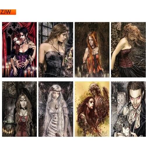 Diy Diamond Painting Full Square round Drill 5D Victoria Frances Vampires Home Decor Wall Art Embroidery Cross Stitch