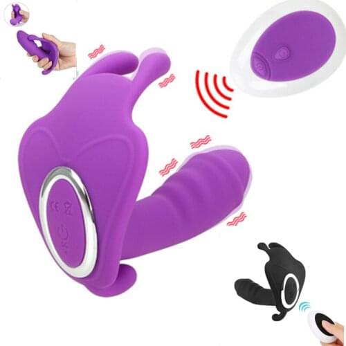 Wearable Panties Dildo Vibrators Butterfly Remote Control Vibrator Female Masturbation Vaginal Vibrating Adult Sex Toy For Woman