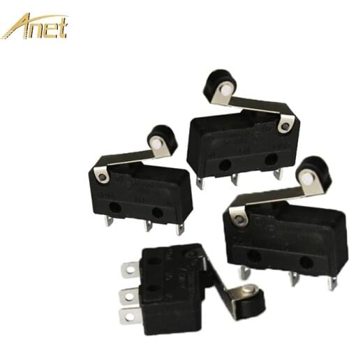 20pcs/lot New 3D Printer Accessories Makerbot MK7 / MK8 Micro Roller Lever Arm Normally Open Close Limit Switch CNC Switch