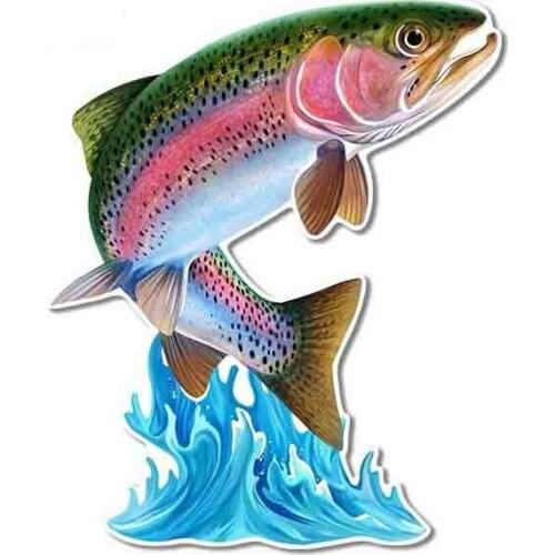 Personality Salmon Windshield Car Stickers Vinyl Material Fine Decal Occlusion Scratch Sunscreen Decoration Apply To Car Window