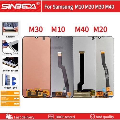 Original Quality LCD For SAMSUNG GALAXY M10 M20 M30 M40 LCD Display Touch Screen Assembly Digitizer SAMSUNG M105 M2015 M305 M405