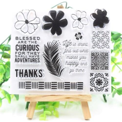YPP CRAFT Flowers Transparent Clear Silicone Stamps for DIY Scrapbooking/Card Making/Kids Fun Decoration Supplies 231