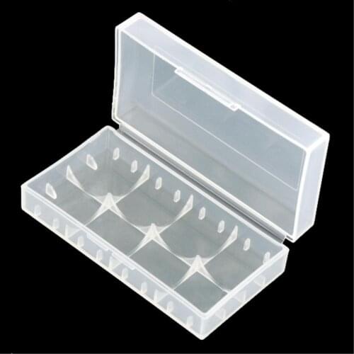 Transperent White Plastic 18650 123A Battery Box Holder Storage Case Box Protective Container For 2x18650 2x 123A Batteries