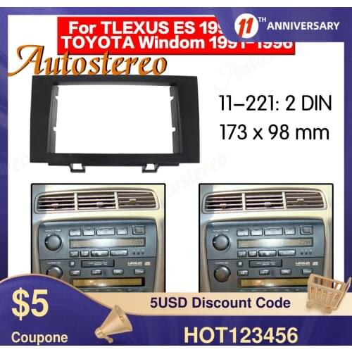 Frame Panel Top Radio Fascia for For Lexus ES 1992-1996 For Toyota Windom 1991 Stereo Fascia Dash CD Trim Installation Frame Kit