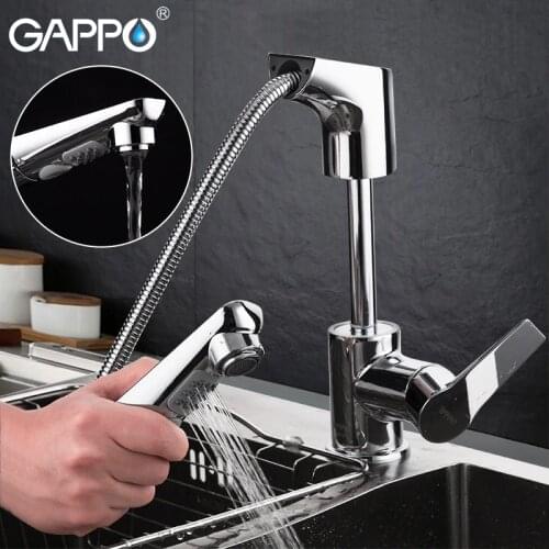 GAPPO pull out basin faucets Brass bath water mixer taps bathroom basin sink Faucet Chrome torneira bathroom faucet mixer