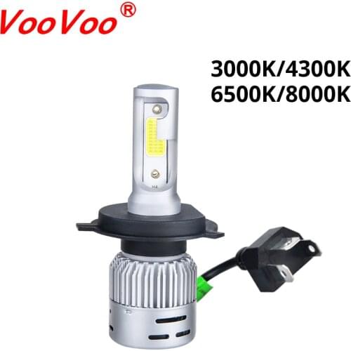 VooVoo H4 LED Motorcycle Headlight Bulb HS1 LED Moto Scooter Light Hi/Lo 4300K 6500K Motor Bike Headlamp 3000K 8000K DC 12V