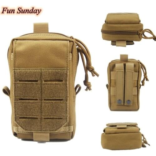 Outdoor Hunting Molle EDC Pouch Utility Gadget Belt Waist Bag Portable Waterproof Camping Hiking Bags