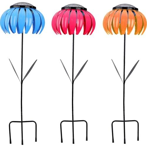 Solar Light Outdoor Flower Stakes LED Garden Light Pathway Lamp for Lawn