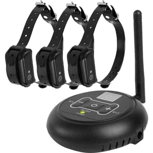 Pet Dog Wireless Electric Fence Smart Waterproof Training Collar Sound Shock Bark Stopper Train Device For 1/2/3 Dogs