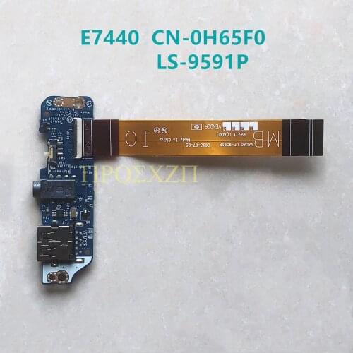 High quality For DELL E7440 CN-0H65F0 0H65F0 H65F0 LS-9591P USB Audio board with Laptop motherboard VAUAOCable 100% full teste