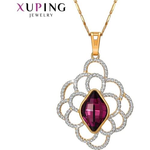 Xuping Jewelry Fashion Crystals Necklaces for Woman Anniversary Wedding Party Gifts 40264