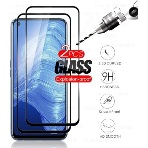 For Realme7 5G Glass 2PCS Full Cover Screen Protector Tempered Glass For OPPO Realmy Realmi Realme 7 5G RMX2111 6.5'' Phone Film