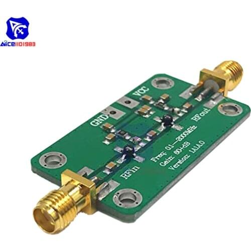 0.1-2000MHz Gain 60dB Amplifier Module RF Broadband Low Noise Amplifier Board LNA 0.1 -2GHZ RF Wideband Module
