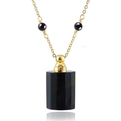 1PC Crystal Bottle Pendant Necklace Perfume Essential oil Keep Openable Diffuser Vial Necklaces For Women Jewelry Gift