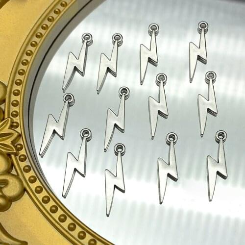 10Pcs Silver Color MINI Lightning Charms Natural Phenomenon Pendant Metal Zinc Alloy For DIY Jewelry Bracelet Necklace Marking