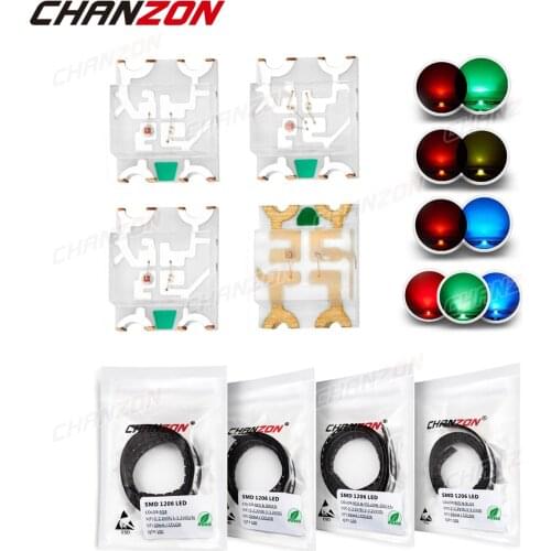 100 pcs 1206 SMD LED Emitting Diode Lamp Chip Light Beads Red Green Yellow Blue Bicolor RGB Multicolor Common Anode SMT DIY PCB