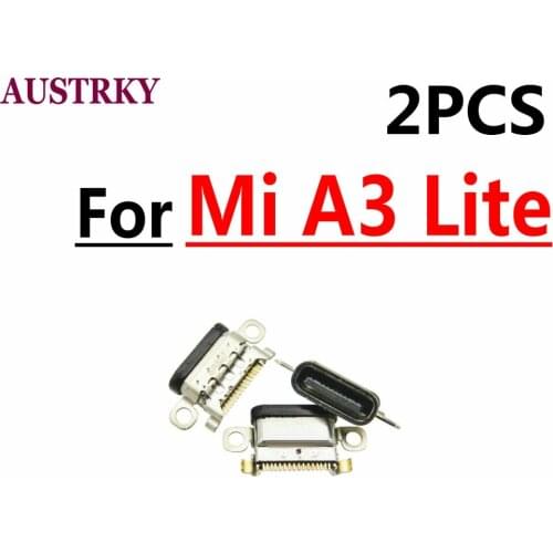 2pcs New Micro USB Plug Charging Port Connector Socket For Xiaomi A3 Lite