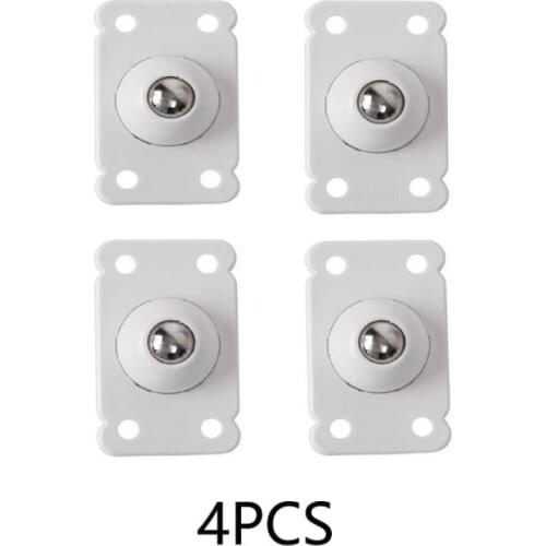 4PCS Adhesive Casters Pulley Rollers For Cabinet Drawer Storage Box Trash Can Small Furniture Hardware Universal Wheel